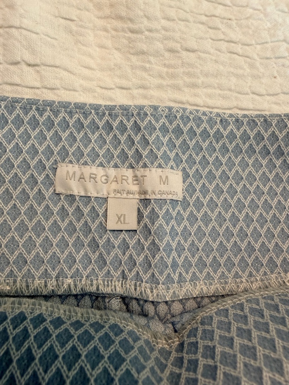 Margaret M Light Blue Diamond-Textured Pencil Skirt - Picture 3 of 7